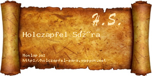 Holczapfel Sára névjegykártya